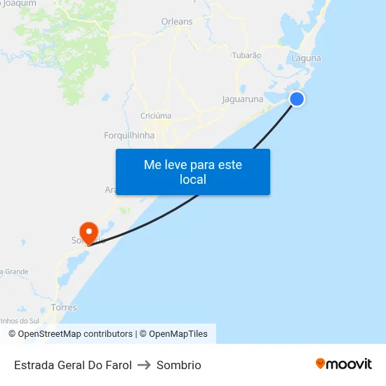 Estrada Geral Do Farol to Sombrio map