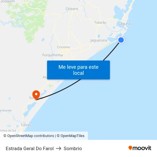 Estrada Geral Do Farol to Sombrio map