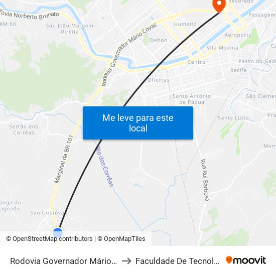 Rodovia Governador Mário Covas, 2830 to Faculdade De Tecnologia Senac map