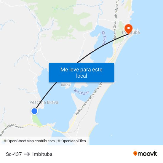 Sc-437 to Imbituba map