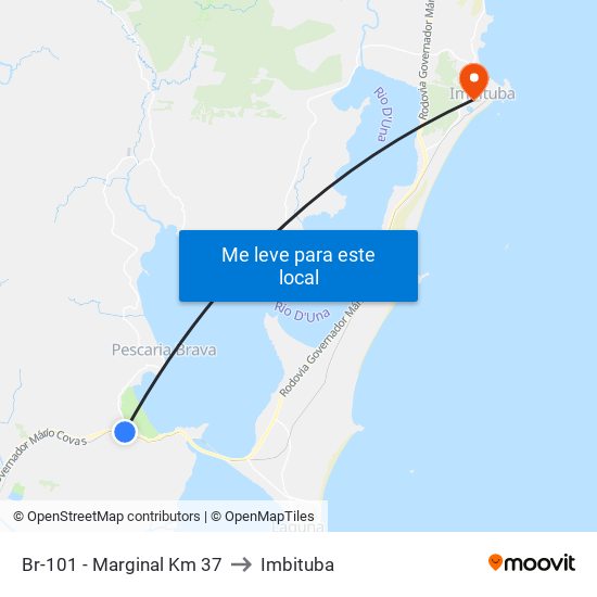 Br-101 - Marginal Km 37 to Imbituba map