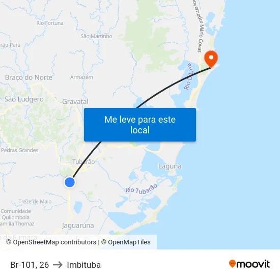 Br-101, 26 to Imbituba map