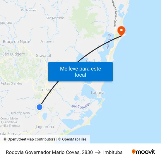 Rodovia Governador Mário Covas, 2830 to Imbituba map