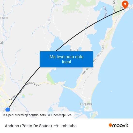 Andrino (Posto De Saúde) to Imbituba map