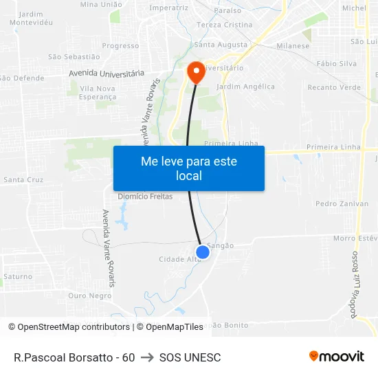 R.Pascoal Borsatto - 60 to SOS UNESC map