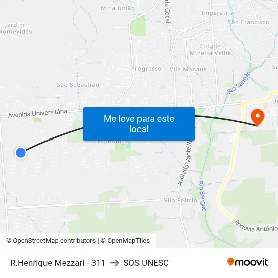 R.Henrique Mezzari - 311 to SOS UNESC map