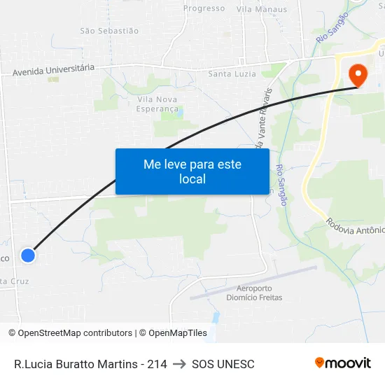 R.Lucia Buratto Martins - 214 to SOS UNESC map