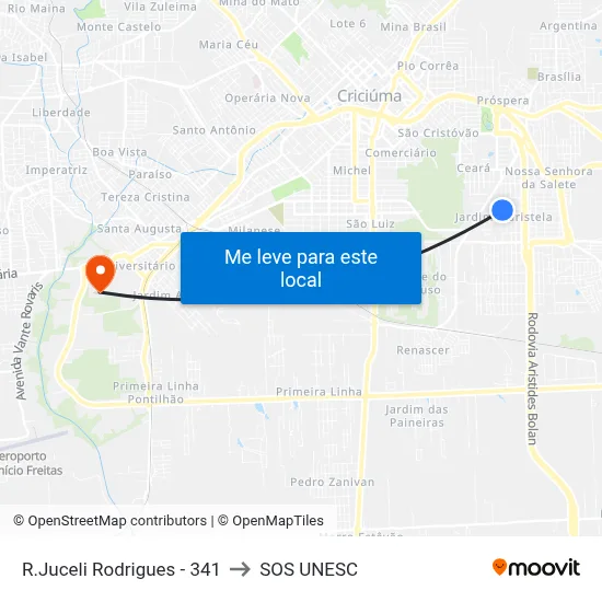 R.Juceli Rodrigues - 341 to SOS UNESC map
