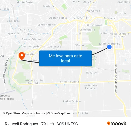 R.Juceli Rodrigues - 791 to SOS UNESC map
