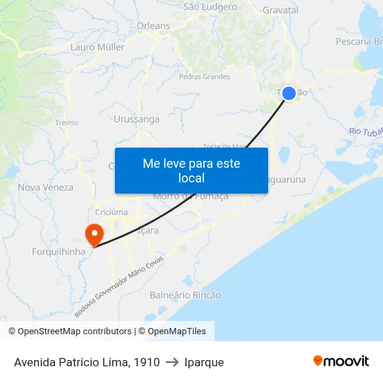 Avenida Patrício Lima, 1910 to Iparque map