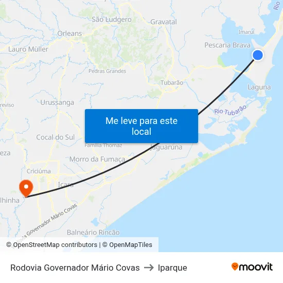 Rodovia Governador Mário Covas to Iparque map