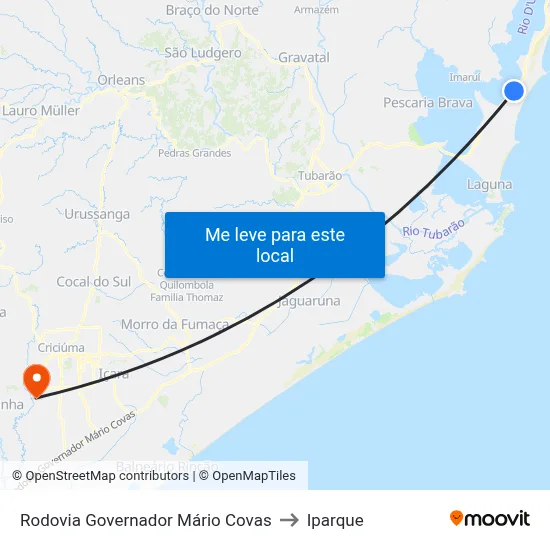 Rodovia Governador Mário Covas to Iparque map