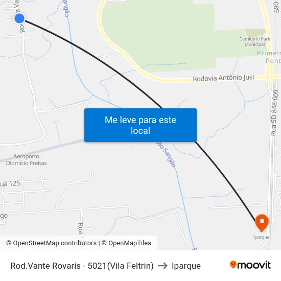 Rod.Vante Rovaris - 5021(Vila Feltrin) to Iparque map