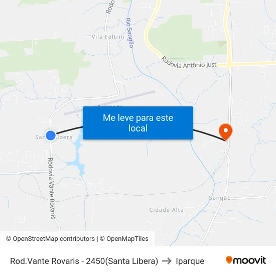 Rod.Vante Rovaris - 2450(Santa Libera) to Iparque map