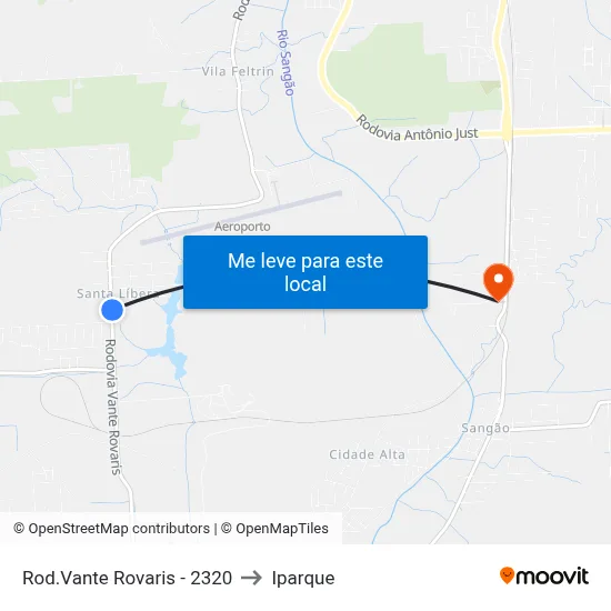 Rod.Vante Rovaris - 2320 to Iparque map