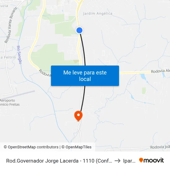 Rod.Governador Jorge Lacerda - 1110 (Confecções Deluca) to Iparque map
