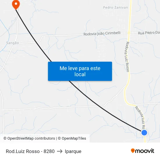 Rod.Luiz Rosso - 8280 to Iparque map
