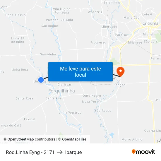 Rod.Linha Eyng - 2171 to Iparque map