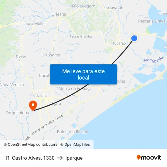 R. Castro Alves, 1330 to Iparque map