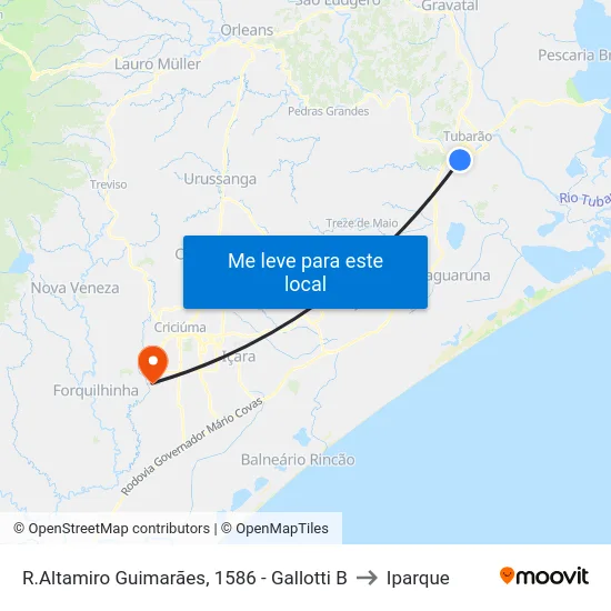 R.Altamiro Guimarães, 1586 - Gallotti B to Iparque map