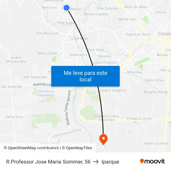 R.Professor Jose Maria Sommer, 56 to Iparque map