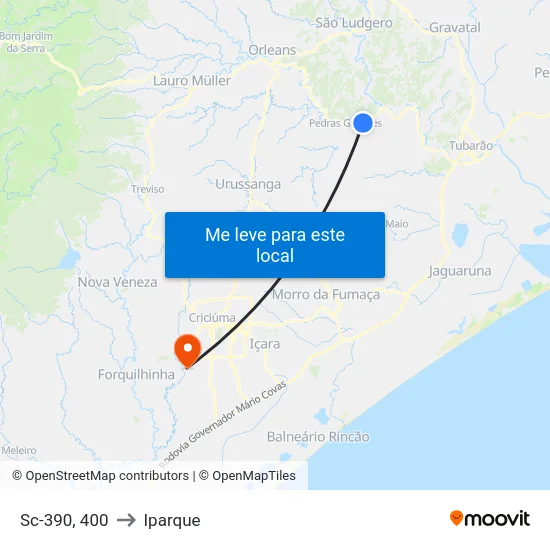 Sc-390, 400 to Iparque map