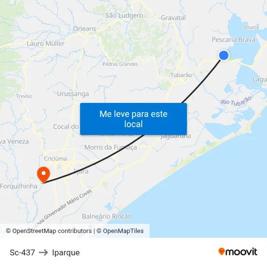 Sc-437 to Iparque map