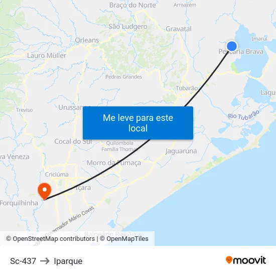 Sc-437 to Iparque map