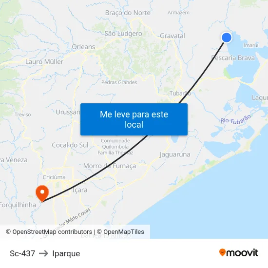 Sc-437 to Iparque map