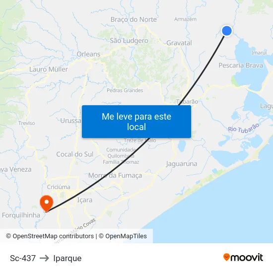 Sc-437 to Iparque map