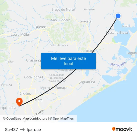 Sc-437 to Iparque map
