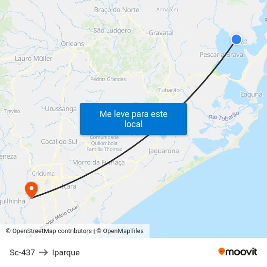 Sc-437 to Iparque map