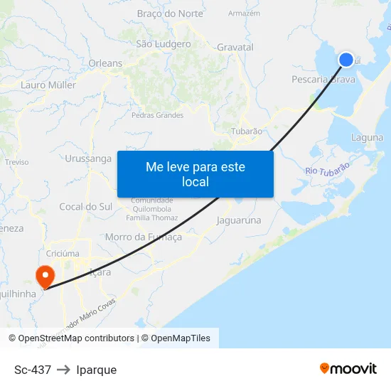 Sc-437 to Iparque map