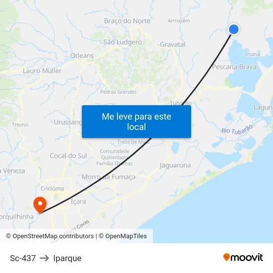 Sc-437 to Iparque map