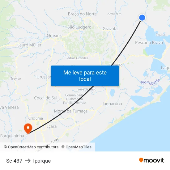 Sc-437 to Iparque map