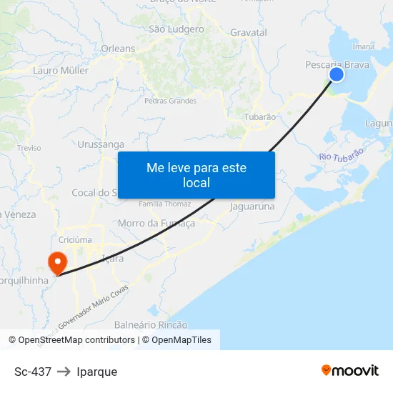 Sc-437 to Iparque map