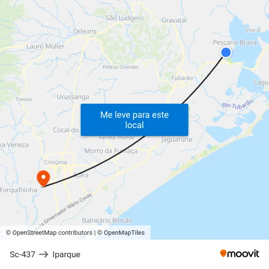 Sc-437 to Iparque map