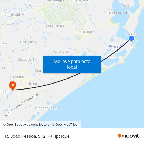 R. João Pessoa, 512 to Iparque map