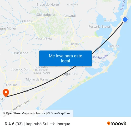 R.A-6 (03) | Itapirubá Sul to Iparque map