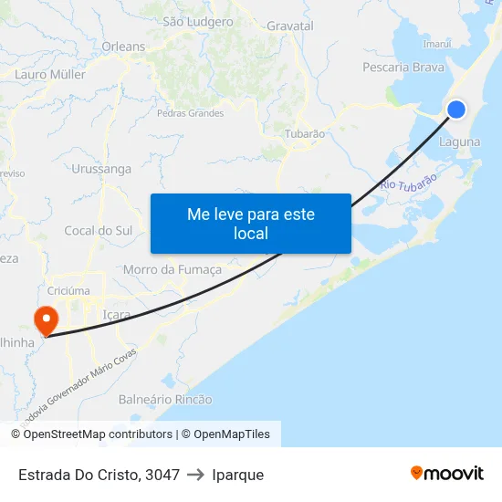 Estrada Do Cristo, 3047 to Iparque map