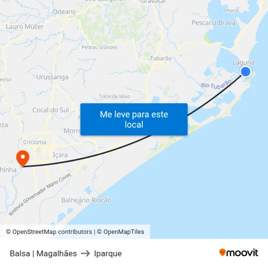 Balsa | Magalhães to Iparque map