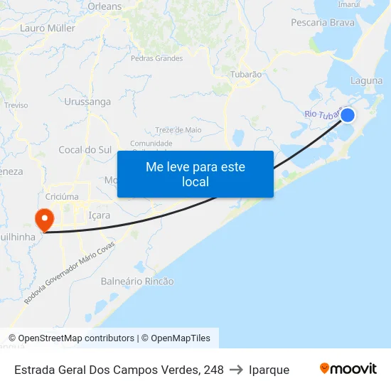 Estrada Geral Dos Campos Verdes, 248 to Iparque map