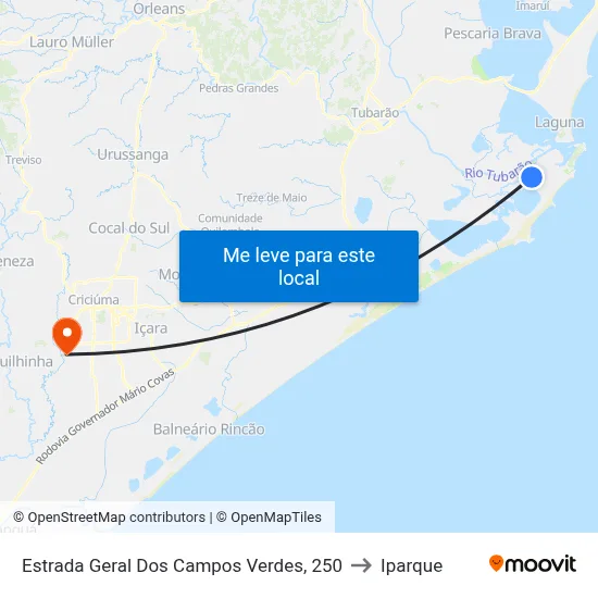 Estrada Geral Dos Campos Verdes, 250 to Iparque map