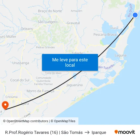 R.Prof.Rogério Tavares (16) | São Tomás to Iparque map