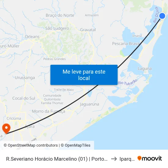 R.Severiano Horácio Marcelino (01) | Porto Da Vila to Iparque map