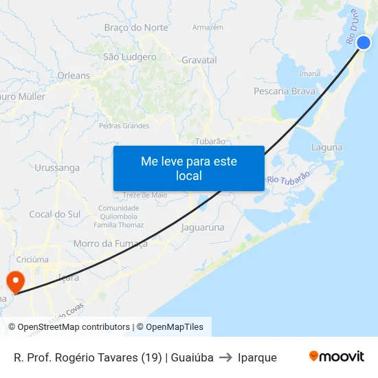 R. Prof. Rogério Tavares (19) | Guaiúba to Iparque map