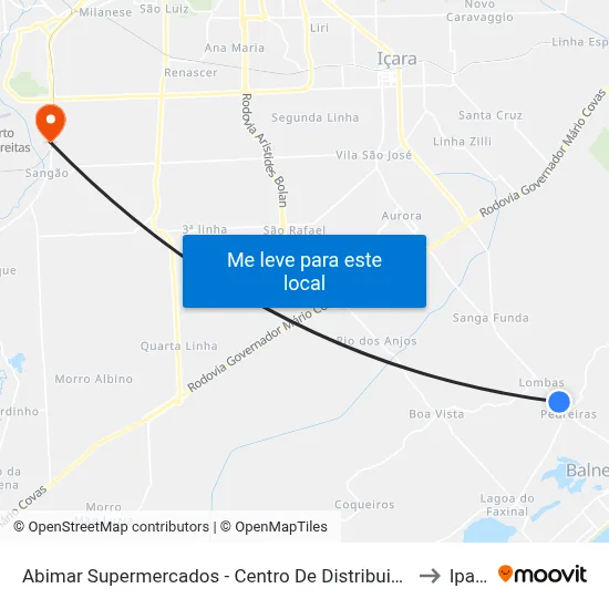 Abimar Supermercados - Centro De Distribuição (Sentido Içara/Criciúma) to Iparque map