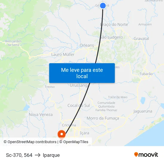 Sc-370, 564 to Iparque map