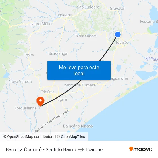 Barreira (Caruru) - Sentido Bairro to Iparque map