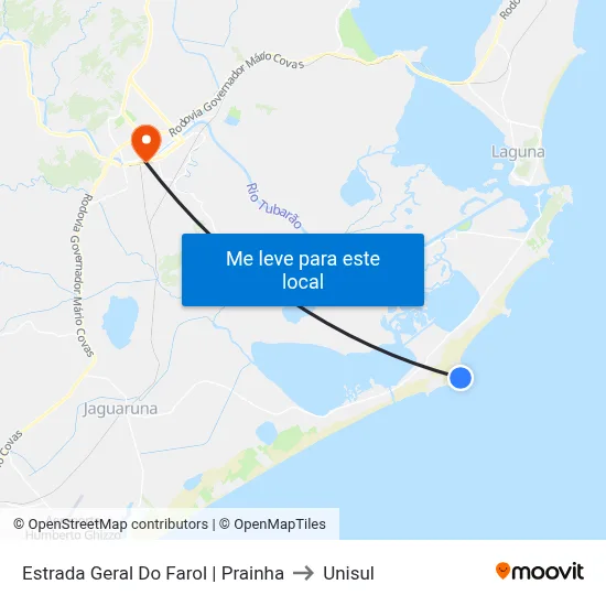 Estrada Geral Do Farol | Prainha to Unisul map